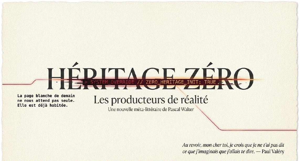 Héritage Zero - Les
      Producteurs de Réalité